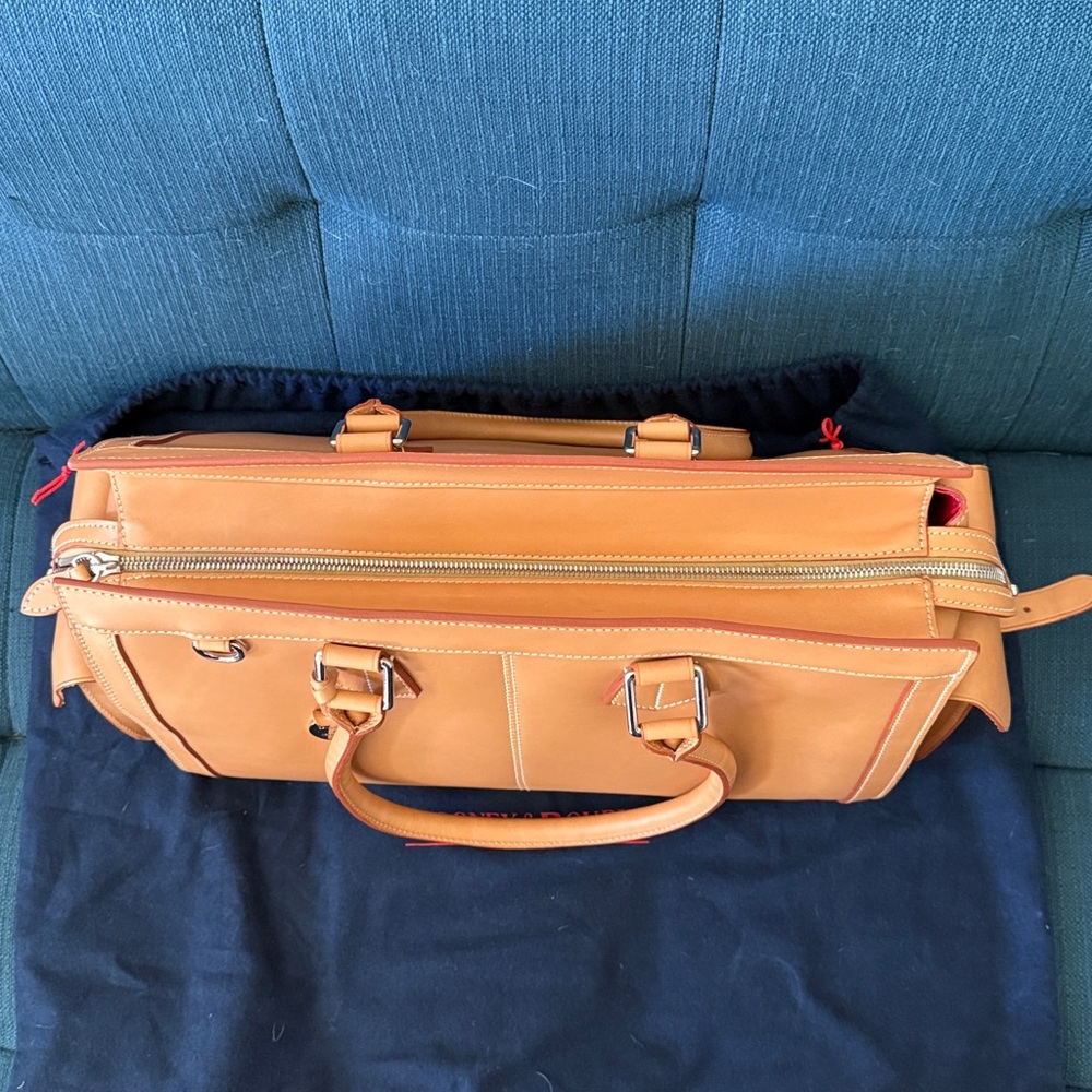 NWOT Dooney & Bourke Large Side Pocket Satchel Alto Style Leather Tan (RARE) - Picture 6 of 12
